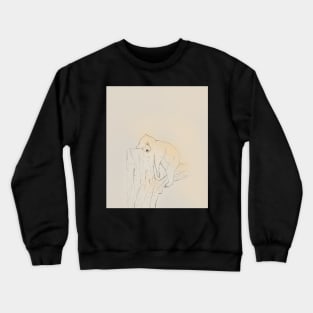 Sleepy bear doodle art Crewneck Sweatshirt